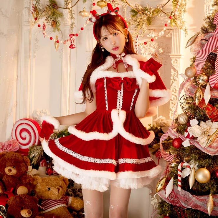 [7点SET]ホワイトファーティアードサンタコス【2025サンタ/コスプレ】 | Dazzy | 詳細画像11 