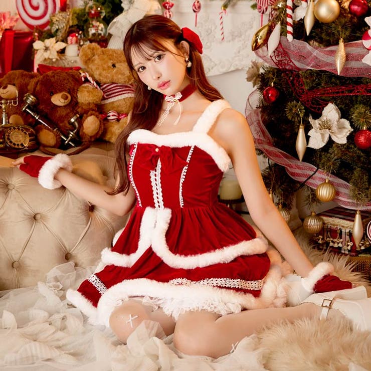 [7点SET]ホワイトファーティアードサンタコス【2025サンタ/コスプレ】 | Dazzy | 詳細画像15 
