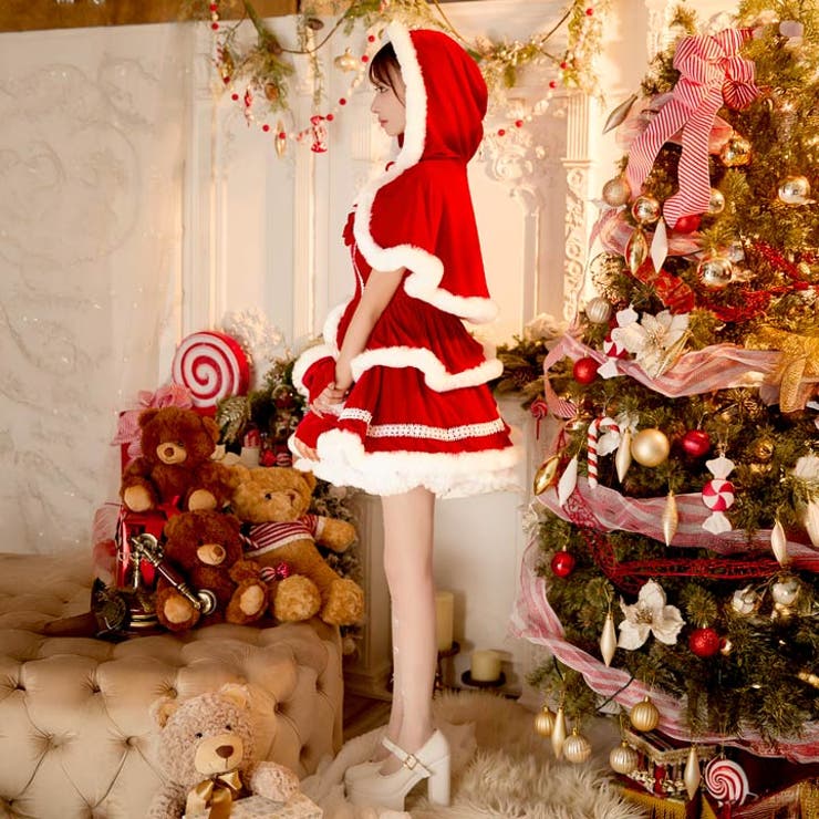 [7点SET]ホワイトファーティアードサンタコス【2025サンタ/コスプレ】 | Dazzy | 詳細画像16 