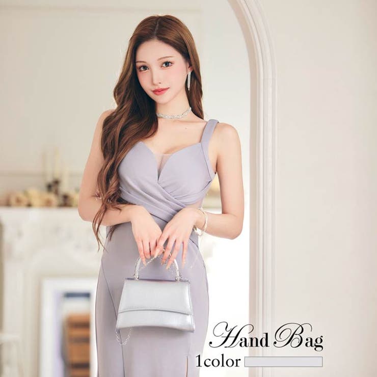 [2way]メタリック スクエア ワンハンドル バッグ | Dazzy | 詳細画像1 