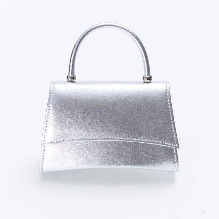 [2way]メタリック スクエア ワンハンドル バッグ | Dazzy | 詳細画像4 