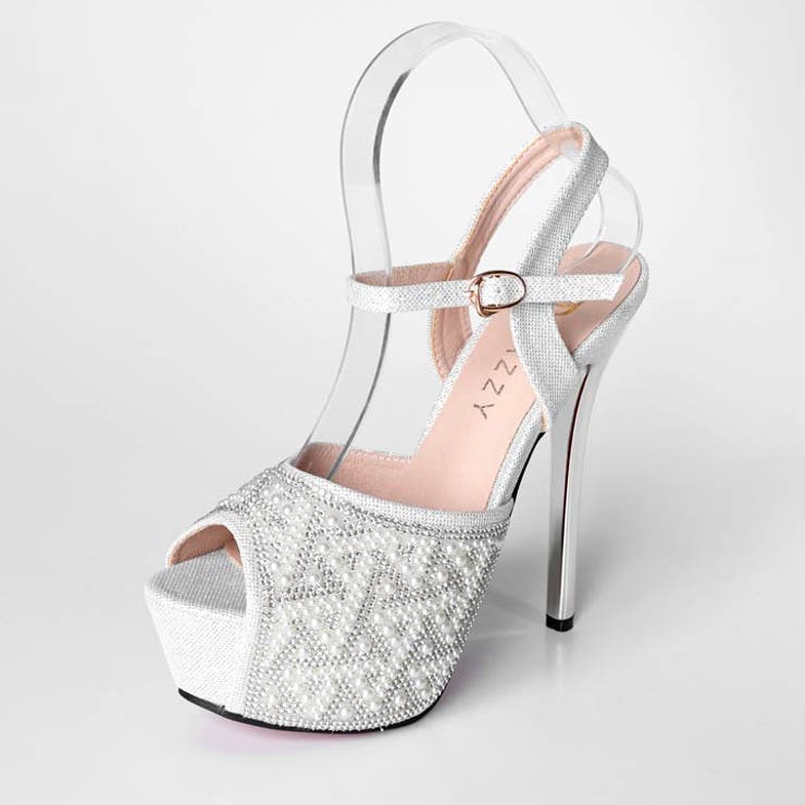 [14cmヒール]パール ストーン ラメストラップ付き | Dazzy | 詳細画像5 