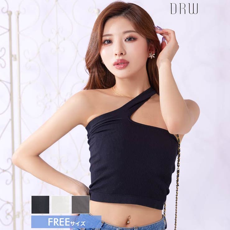 キャミソール カップ付き アシンメトリー | Dazzy | 詳細画像1 