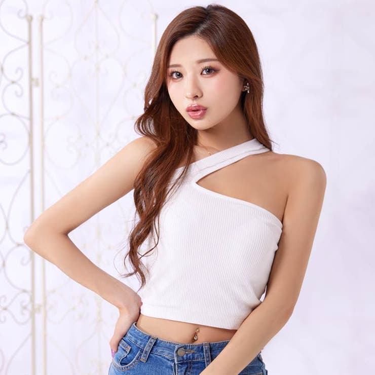 キャミソール カップ付き アシンメトリー | Dazzy | 詳細画像4 