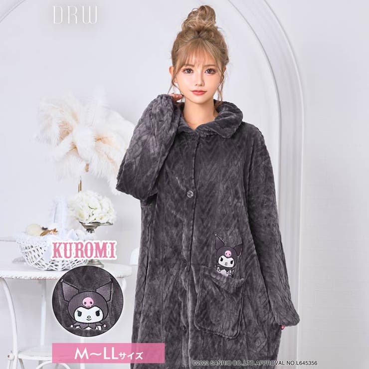 ルームウェア クロミケーブルニット風着る毛布 ワンピース[品番