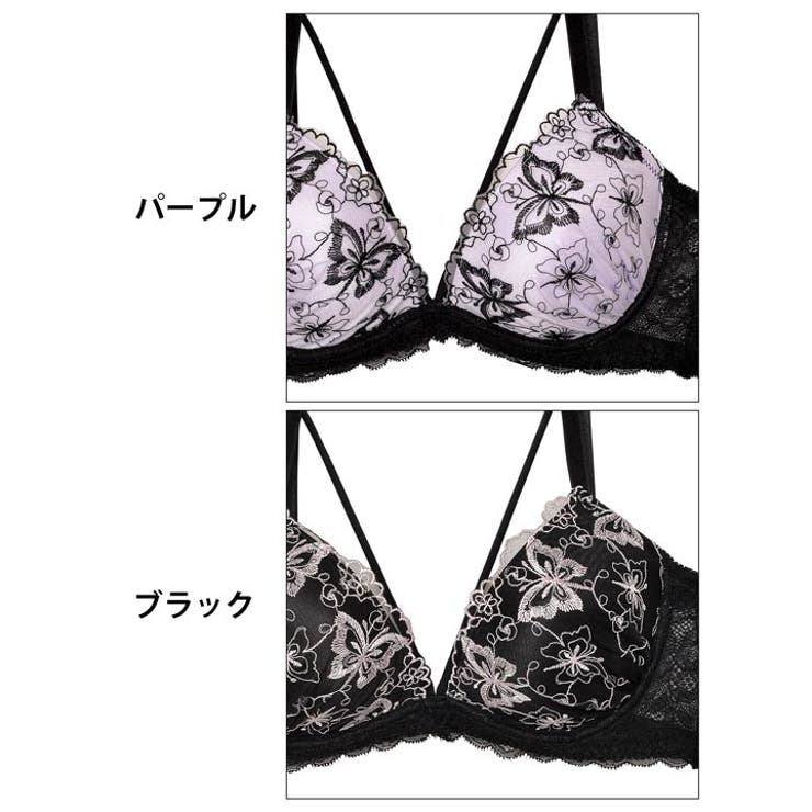 mikomori ブラック ブラジャーショーツセット　DRW Lサイズ 脇高ブラジャー ショーツ セット[品番：DY000026774]｜Dazzy