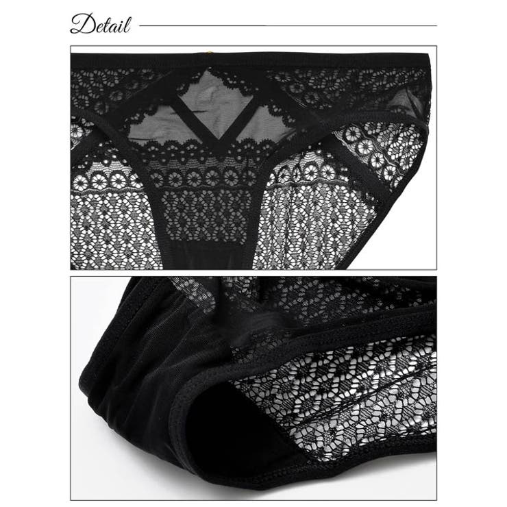 スタンダードショーツ コントラスト レース | Dazzy | 詳細画像8 