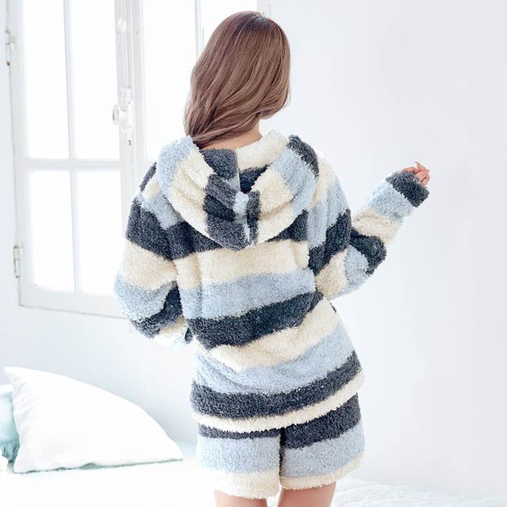 ルームウェア ボーダー フード付き | Dazzy | 詳細画像7 