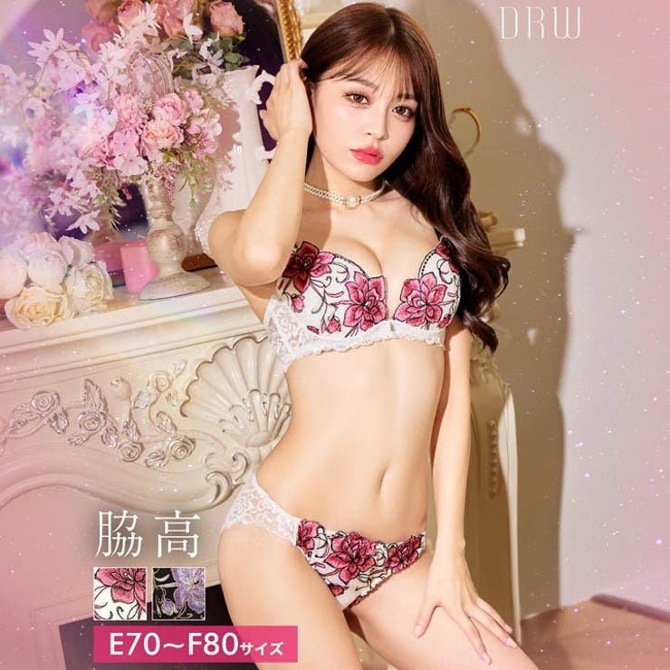 ブラジャー 脇高ブラジャー ショーツ | Dazzy | 詳細画像1 