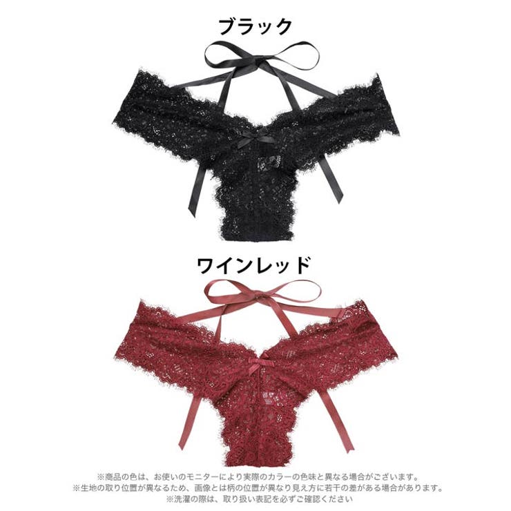 スタンダードショーツ バックリボン 総レース | Dazzy | 詳細画像6 