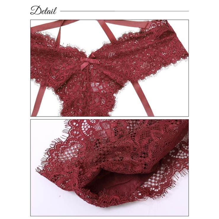 スタンダードショーツ バックリボン 総レース | Dazzy | 詳細画像8 