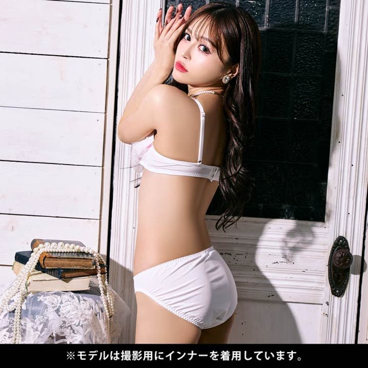 エアリーリボンフリルブラジャー&フルバックショーツ | Dazzy | 詳細画像6 