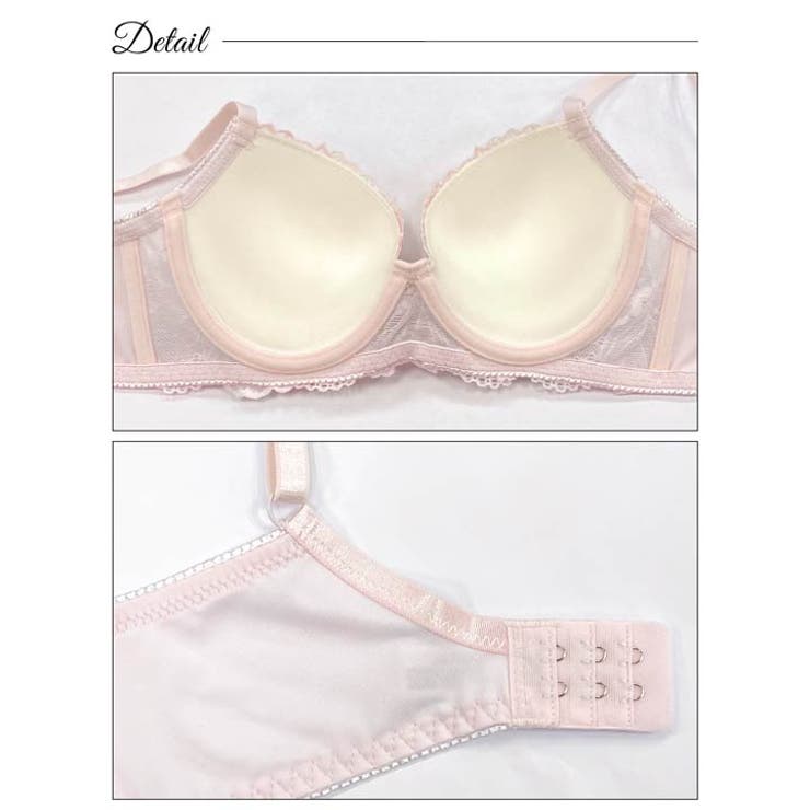ドルチェペールフラワー脇高ブラジャー&フルバックショーツ | Dazzy | 詳細画像9 