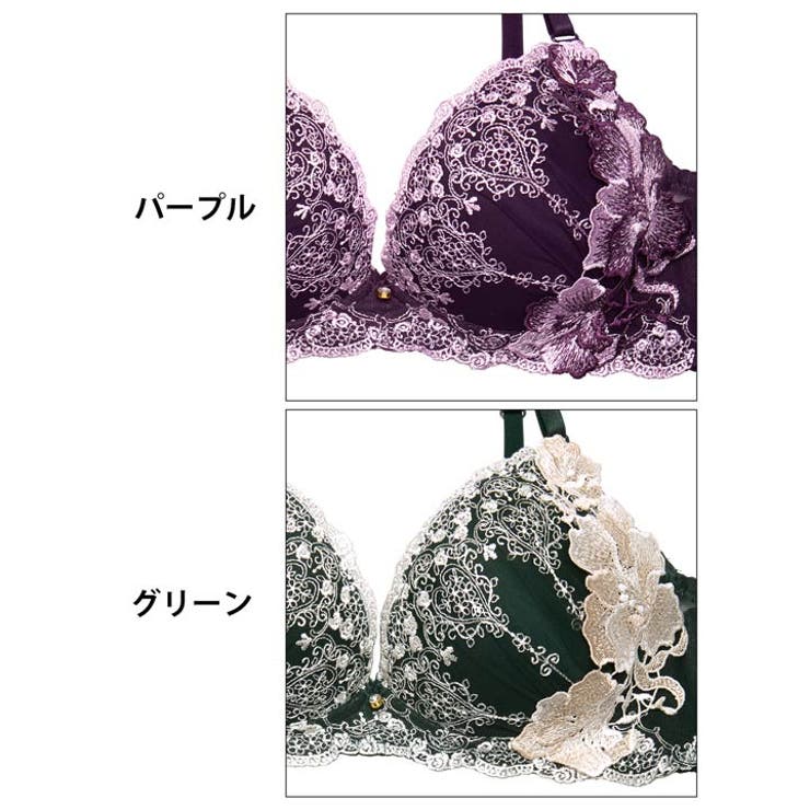 パープル系ブラジャーショーツセット ブラジャー ショーツ セット[品番：DY000030750]｜Dazzy