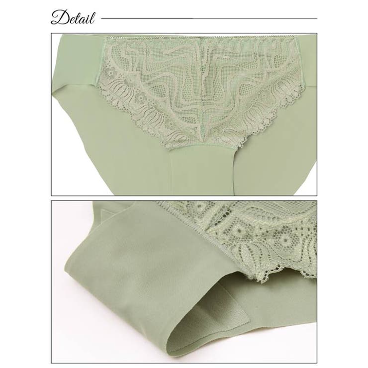 [ノンワイヤー]ナチュラルソフトレースブラジャー&フルバックショーツ | Dazzy | 詳細画像10 