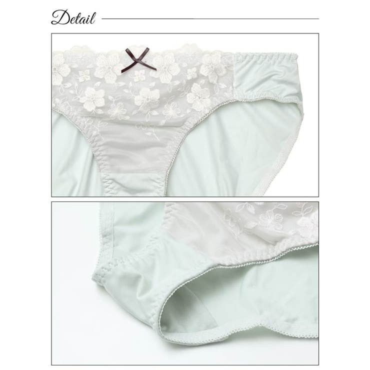 フラッフィーチュールフラワーブラジャー&フルバックショーツ | Dazzy | 詳細画像10 