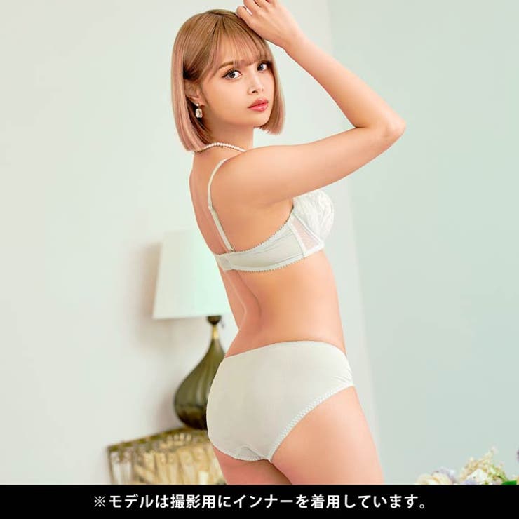 フラッフィーチュールフラワーブラジャー&フルバックショーツ | Dazzy | 詳細画像6 