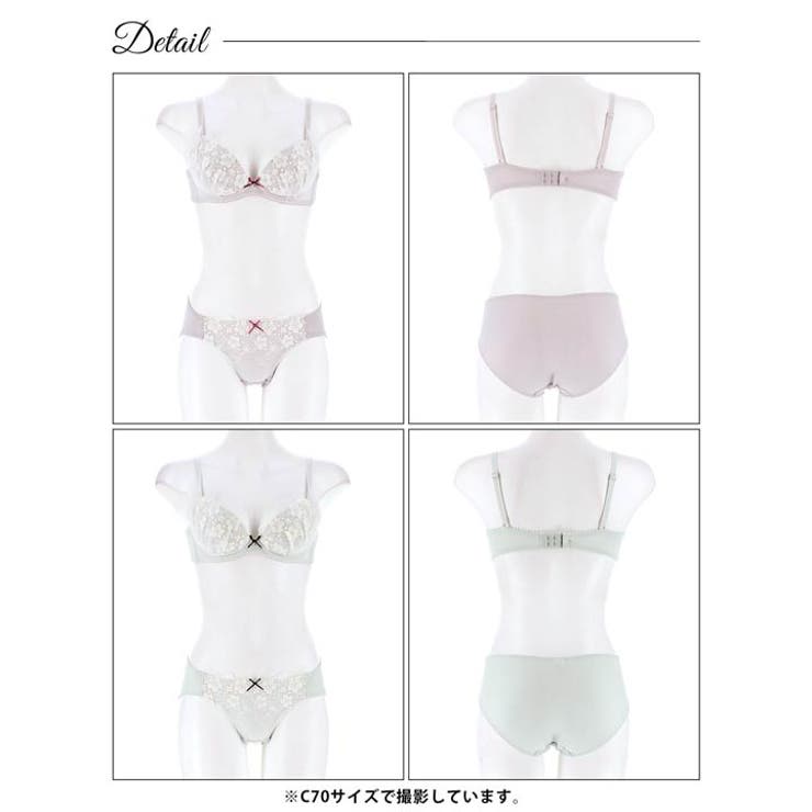 フラッフィーチュールフラワーブラジャー&フルバックショーツ | Dazzy | 詳細画像8 