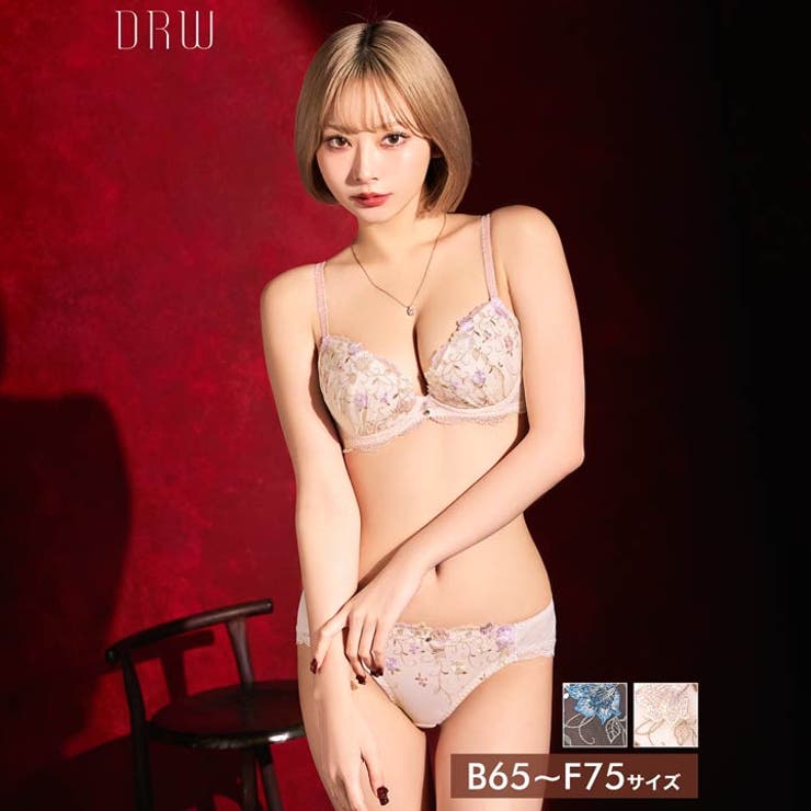 ダスティフローラルエンブロイダリーブラジャー&フルバックショーツ | Dazzy | 詳細画像6 