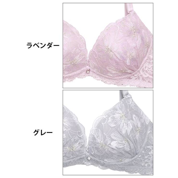 ブリリアントペールフラワーブラジャー&バック透けフルバックショーツ | Dazzy | 詳細画像11