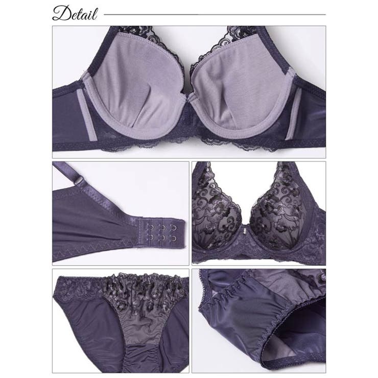 シックレディブルーム脇高ブラジャー&フルバックショーツ | Dazzy | 詳細画像10 