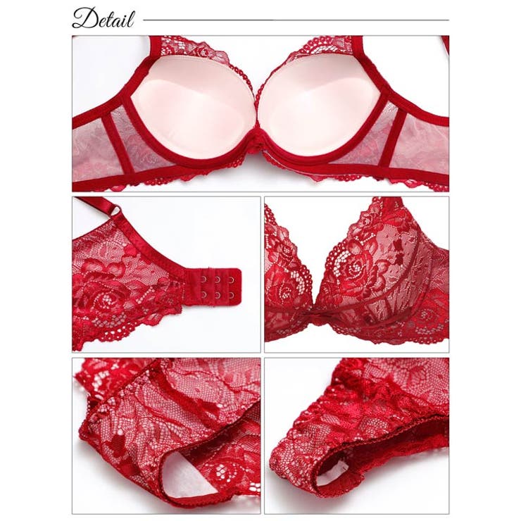 [三上悠亜着用][3点セット]ディープクイーンローズ脇高ブラジャー&バック透けフ… | Dazzy | 詳細画像10 