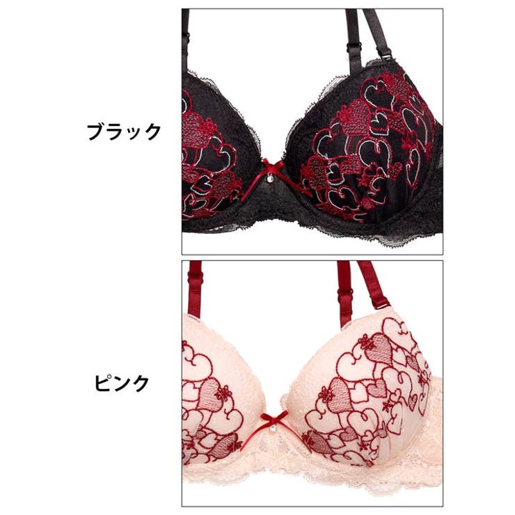 【EFサイズ】ロマンティックガーリーハートブラジャー&バック透けフルバックショー… | Dazzy | 詳細画像11 