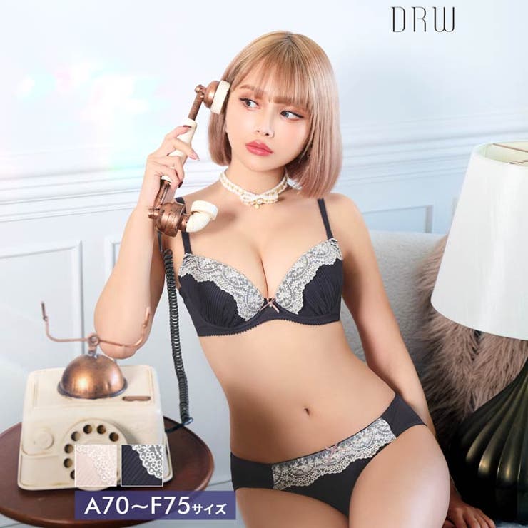 プリーツアーチフルーロンブラジャー&フルバックショーツ | Dazzy | 詳細画像2 