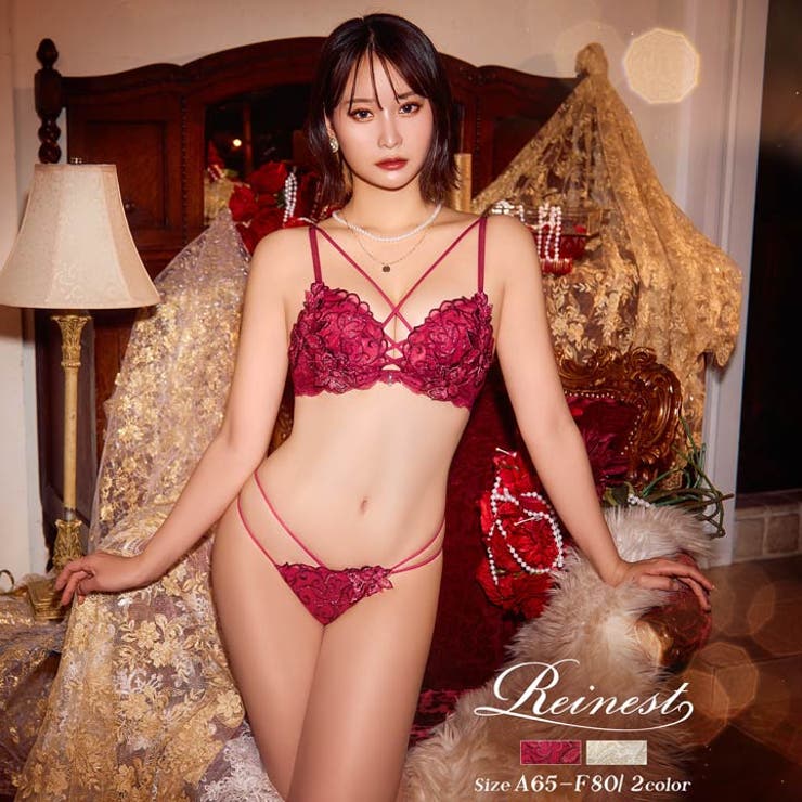 [永尾まりや着用][Reinest]レーヴブロッサムレースアップブラジャー&バッ… | Dazzy | 詳細画像1 