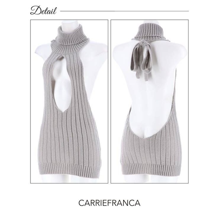 [CARRIEFRANCA] シャルムリボンニットベビードール | Dazzy | 詳細画像6 