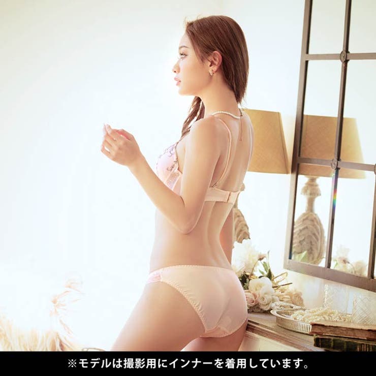 フェミニンシャイニーブロッサムブラジャー&フルバックショーツ | Dazzy | 詳細画像7 