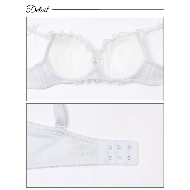 パピヨンケミカルレースブラジャー&フルバックショーツ | Dazzy | 詳細画像9 