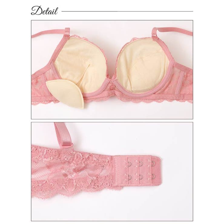 [3点セット]クラシカルヌーディーレースブラジャー&バック透けフルバック&Tバッ… | Dazzy | 詳細画像9 