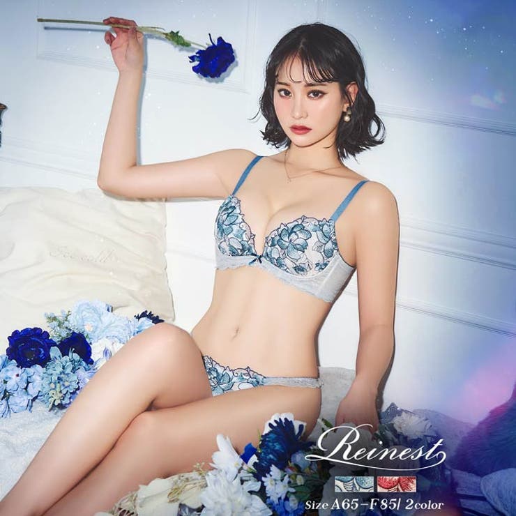 [Reinest]ブルームレーシィマテリアルブラジャー&バック透けフルバックショ… | Dazzy | 詳細画像1 