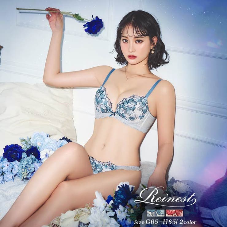 [Reinest][GHサイズ]ブルームレーシィマテリアルブラジャー&バック透け… | Dazzy | 詳細画像1 