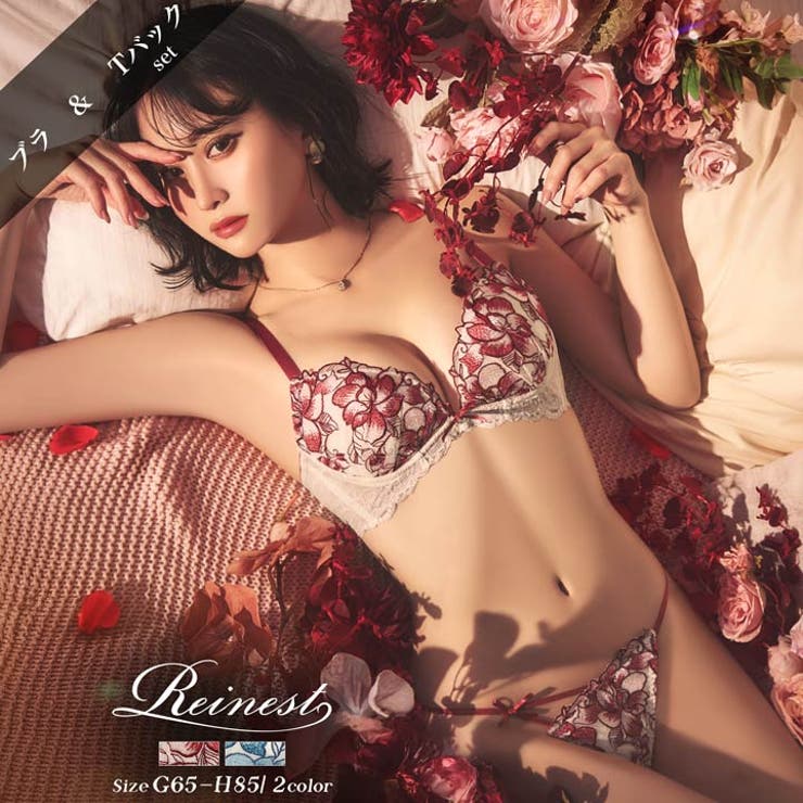 ブルームレーシィマテリアルブラジャー&バック透けTバックショーツ | Dazzy | 詳細画像1 