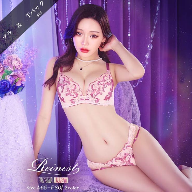 [Reinest]ノーブルボタニークフラワーブラジャー&バック透けTバックショー… | Dazzy | 詳細画像2 