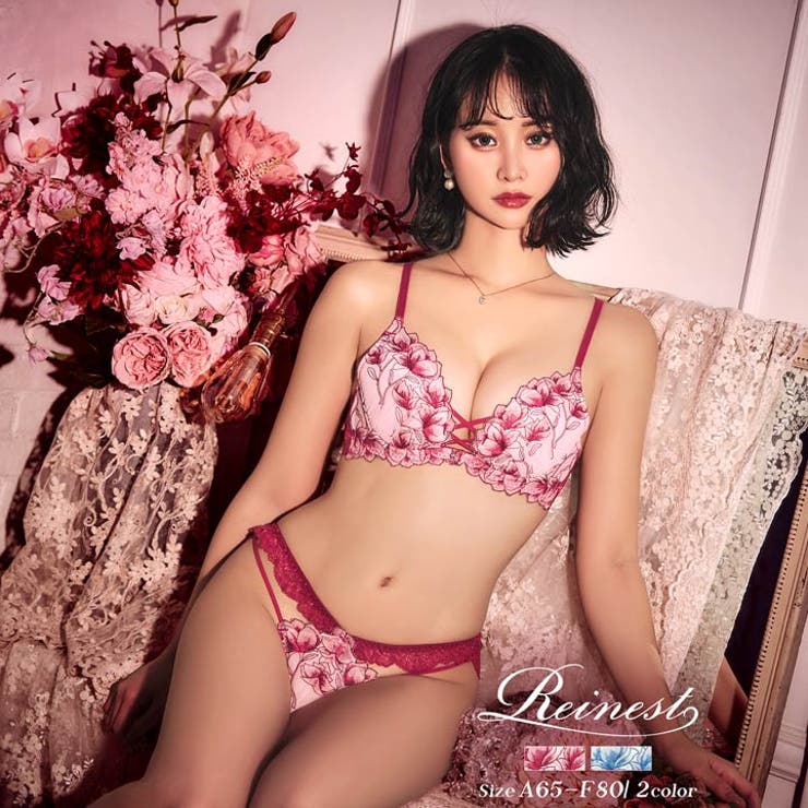 [永尾まりや着用][Reinest]ラグジュアリーブライトペタルブラジャー&バッ… | Dazzy | 詳細画像1 
