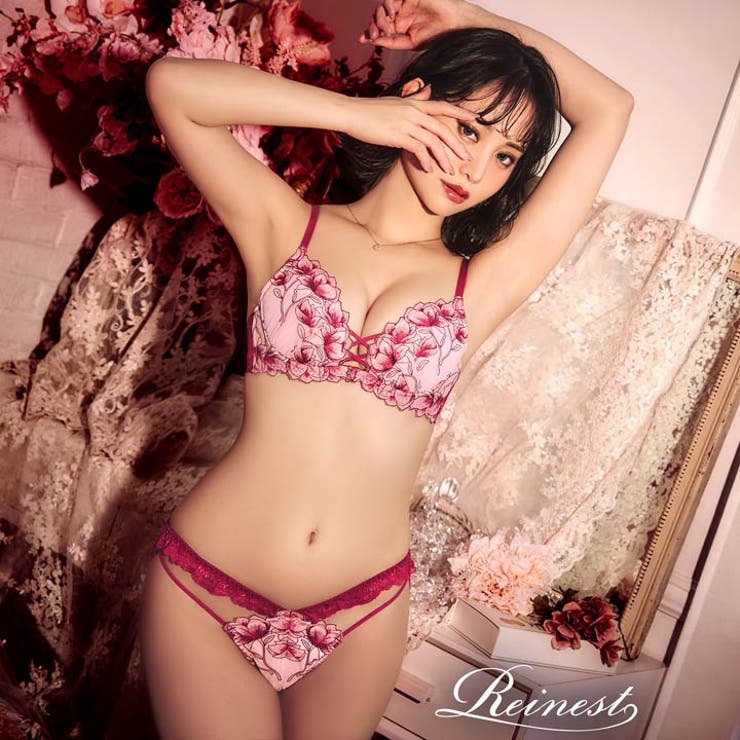 [永尾まりや着用][Reinest]ラグジュアリーブライトペタルブラジャー&バッ… | Dazzy | 詳細画像3 