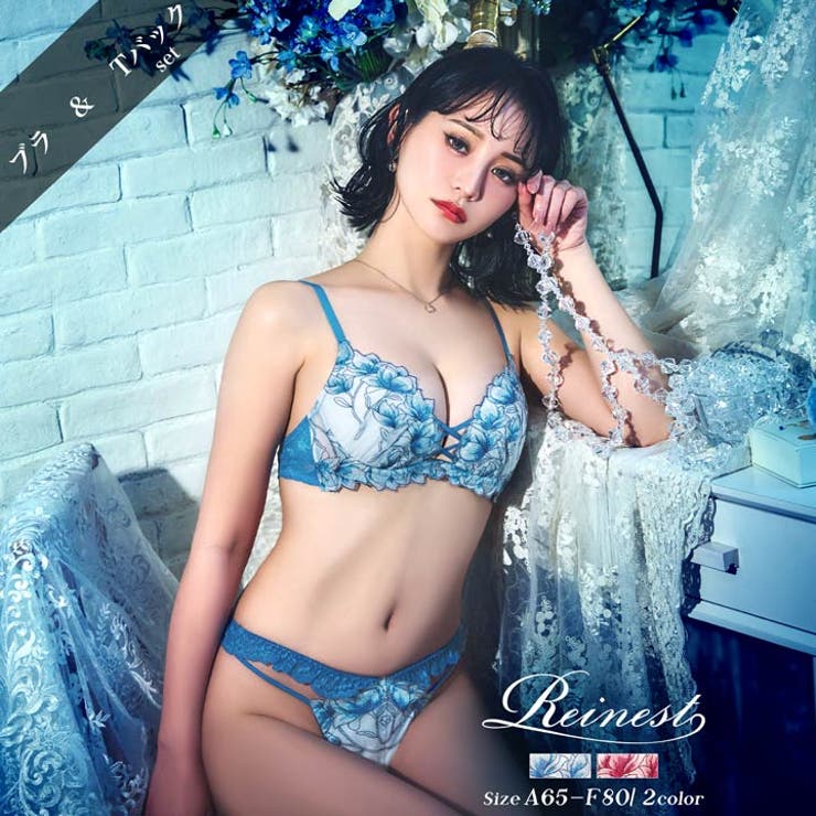 [永尾まりや着用][Reinest]ラグジュアリーブライトペタルブラジャー&バッ… | Dazzy | 詳細画像1 