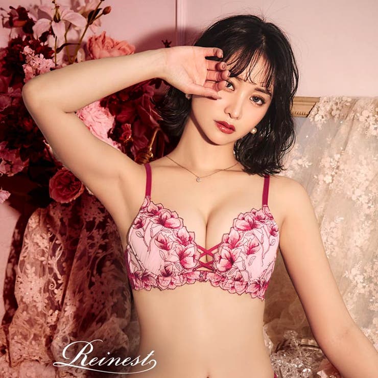 [永尾まりや着用][Reinest]ラグジュアリーブライトペタルブラジャー&バッ… | Dazzy | 詳細画像2 