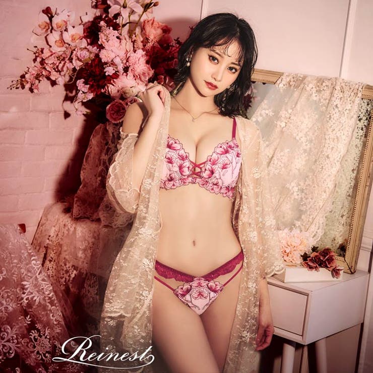 [永尾まりや着用][Reinest]ラグジュアリーブライトペタルブラジャー&バッ… | Dazzy | 詳細画像3 
