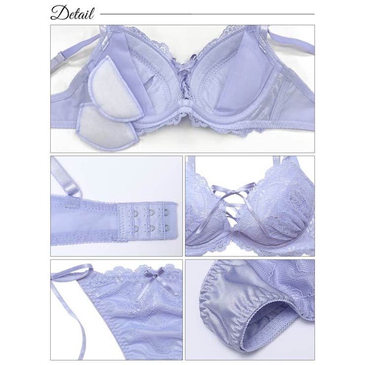 フローラルレーシィスピンドルブラジャー&Tバックショーツ | Dazzy | 詳細画像10 