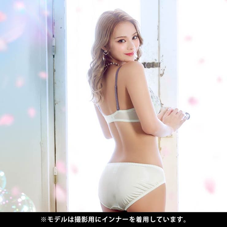 水彩フラワーシフォンブラジャー&フルバックショーツ | Dazzy | 詳細画像7 