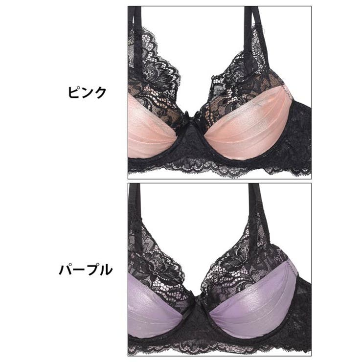 グラマラスチュールサテン脇高ブラジャー&フルバックショーツ | Dazzy | 詳細画像11 