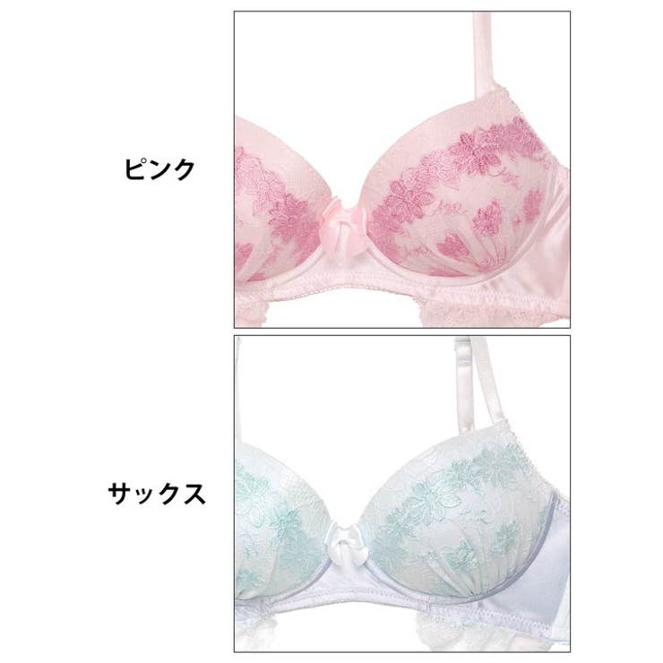 [ノンワイヤー]パステルレーシィマーガレット脇高ブラジャー&フルバックショーツ | Dazzy | 詳細画像11 