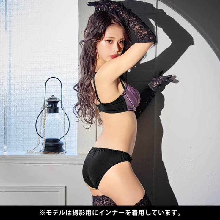 シックドレープサテンブラジャー&フルバックショーツ | Dazzy | 詳細画像6 