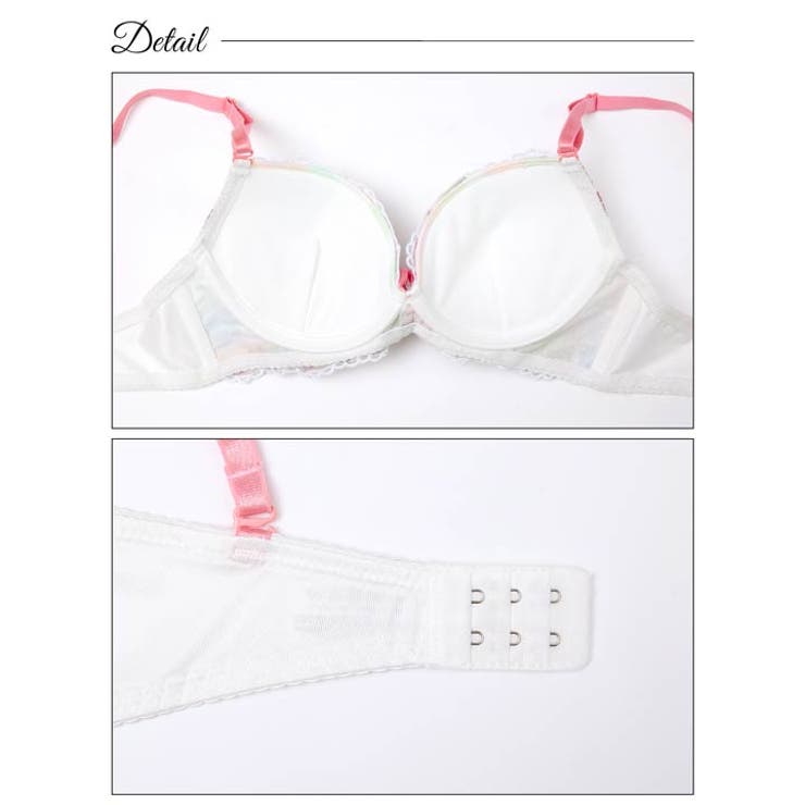 グラデーションシャイニーフルールブラジャー&フルバックショーツ | Dazzy | 詳細画像9 