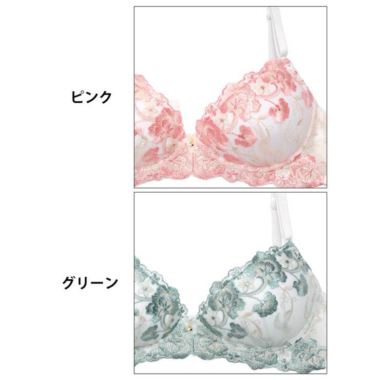 [ノンワイヤー] チャーミングイノセントフラワーブラジャー&フルバックショーツ | Dazzy | 詳細画像10 