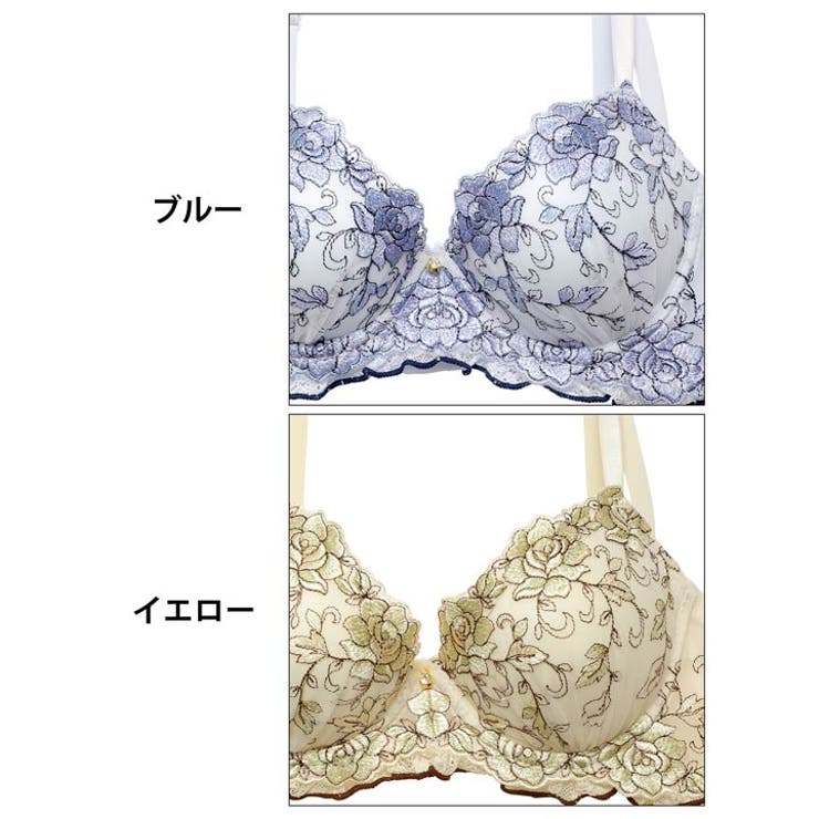 [EFサイズ]ローゼンパイピングレース脇高ブラジャー&フルバックショーツ | Dazzy | 詳細画像11 